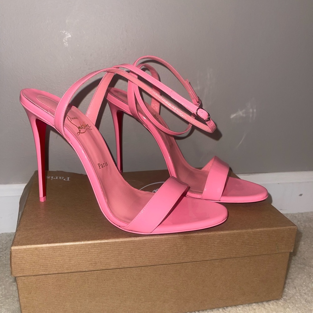 Pink Louboutin Sandal Pumps